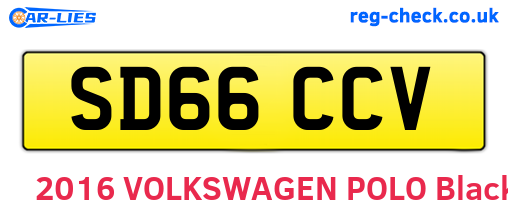 SD66CCV are the vehicle registration plates.