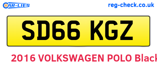 SD66KGZ are the vehicle registration plates.