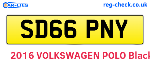 SD66PNY are the vehicle registration plates.