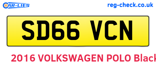 SD66VCN are the vehicle registration plates.