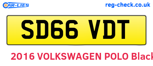 SD66VDT are the vehicle registration plates.