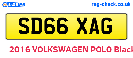 SD66XAG are the vehicle registration plates.