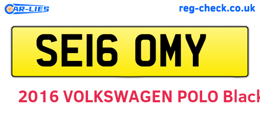 SE16OMY are the vehicle registration plates.