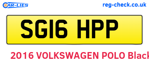 SG16HPP are the vehicle registration plates.