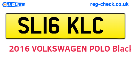 SL16KLC are the vehicle registration plates.