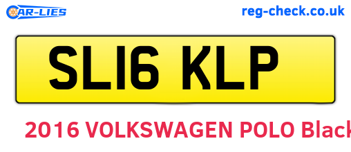 SL16KLP are the vehicle registration plates.