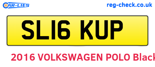 SL16KUP are the vehicle registration plates.