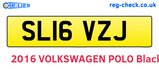 SL16VZJ are the vehicle registration plates.