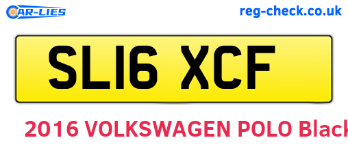 SL16XCF are the vehicle registration plates.