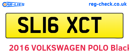 SL16XCT are the vehicle registration plates.