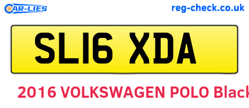 SL16XDA are the vehicle registration plates.