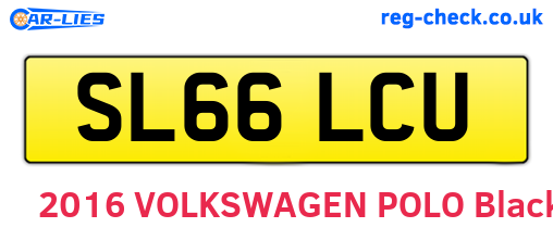 SL66LCU are the vehicle registration plates.