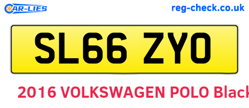 SL66ZYO are the vehicle registration plates.