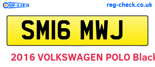 SM16MWJ are the vehicle registration plates.