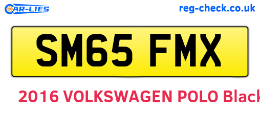 SM65FMX are the vehicle registration plates.