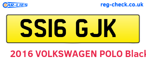 SS16GJK are the vehicle registration plates.
