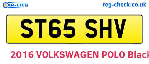 ST65SHV are the vehicle registration plates.