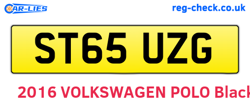ST65UZG are the vehicle registration plates.