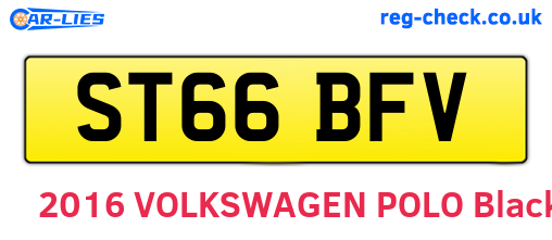 ST66BFV are the vehicle registration plates.