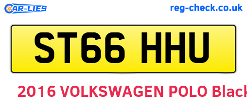 ST66HHU are the vehicle registration plates.