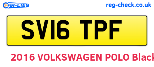 SV16TPF are the vehicle registration plates.