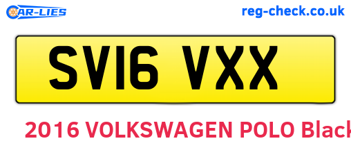 SV16VXX are the vehicle registration plates.