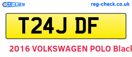 T24JDF are the vehicle registration plates.