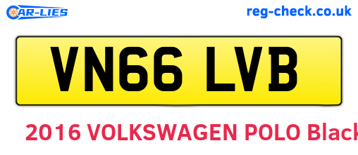 VN66LVB are the vehicle registration plates.