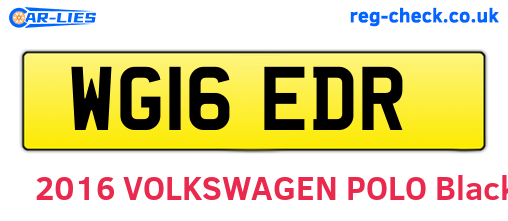 WG16EDR are the vehicle registration plates.
