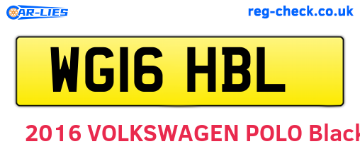WG16HBL are the vehicle registration plates.