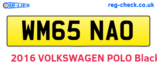 WM65NAO are the vehicle registration plates.