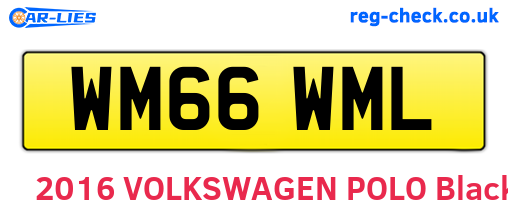 WM66WML are the vehicle registration plates.