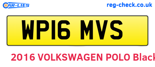 WP16MVS are the vehicle registration plates.