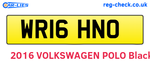 WR16HNO are the vehicle registration plates.