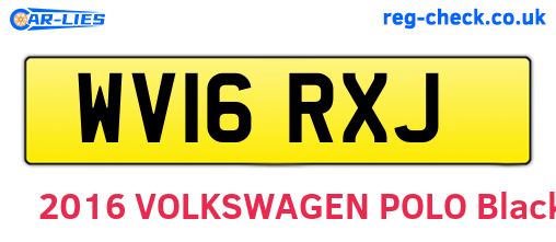 WV16RXJ are the vehicle registration plates.
