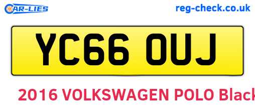YC66OUJ are the vehicle registration plates.