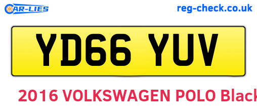 YD66YUV are the vehicle registration plates.