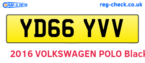 YD66YVV are the vehicle registration plates.