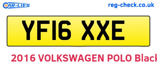 YF16XXE are the vehicle registration plates.