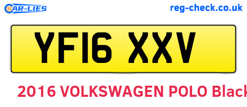 YF16XXV are the vehicle registration plates.