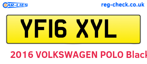 YF16XYL are the vehicle registration plates.