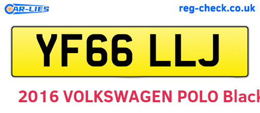 YF66LLJ are the vehicle registration plates.