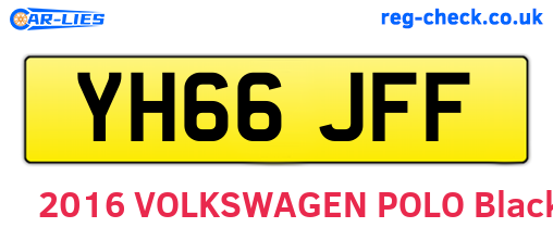 YH66JFF are the vehicle registration plates.