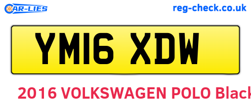 YM16XDW are the vehicle registration plates.