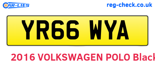 YR66WYA are the vehicle registration plates.