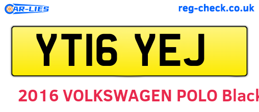 YT16YEJ are the vehicle registration plates.