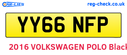 YY66NFP are the vehicle registration plates.