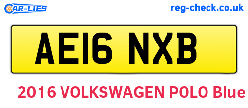 AE16NXB are the vehicle registration plates.