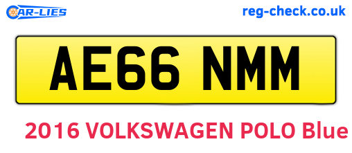 AE66NMM are the vehicle registration plates.