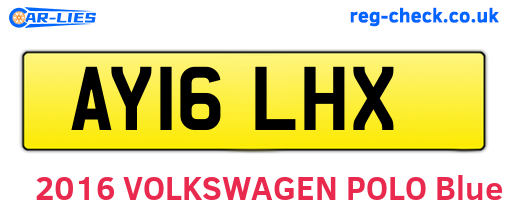 AY16LHX are the vehicle registration plates.